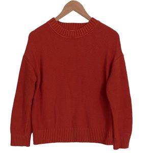 Everlane Thick Ribbed knit 100% cotton Rust Sweater